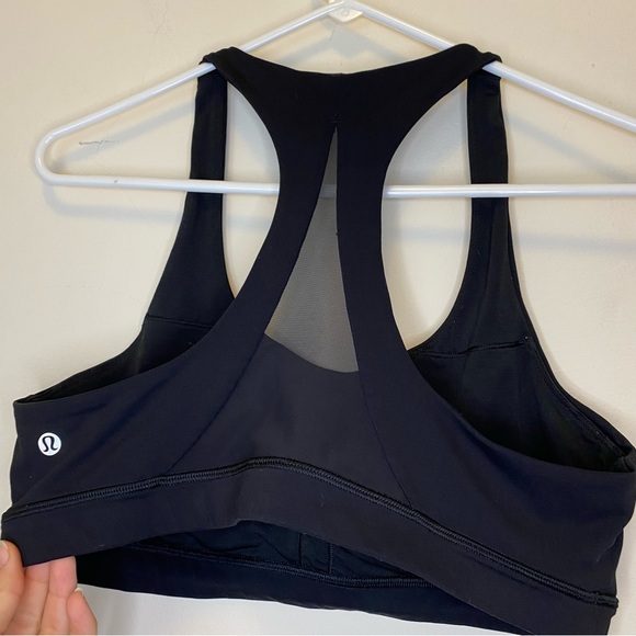LULULEMON Invigorate Mesh Cutout Racerback Sports Bra Luxtreme in Black Sz 12 - Picture 8 of 12